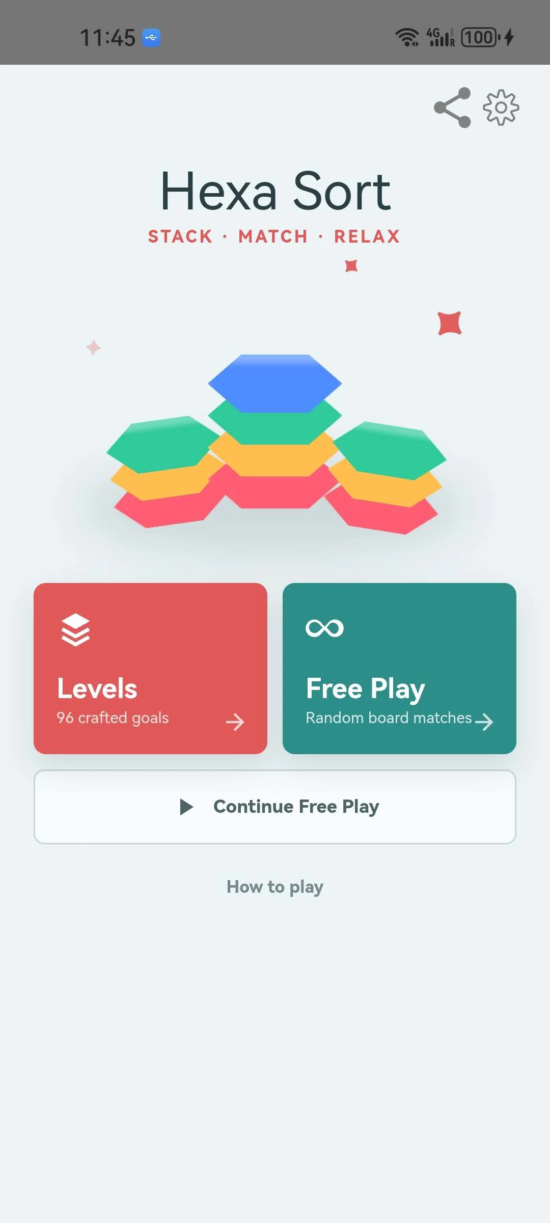 Hexa Sort: Stack & Match screenshot